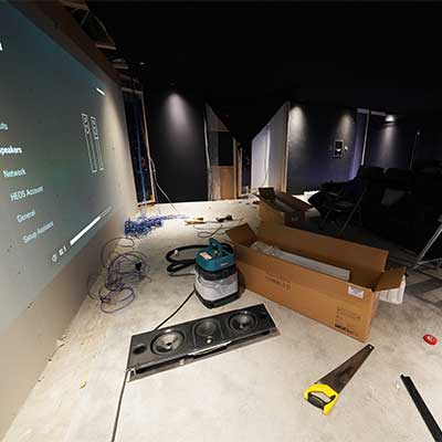 Home cinema installation process by Palladium AV